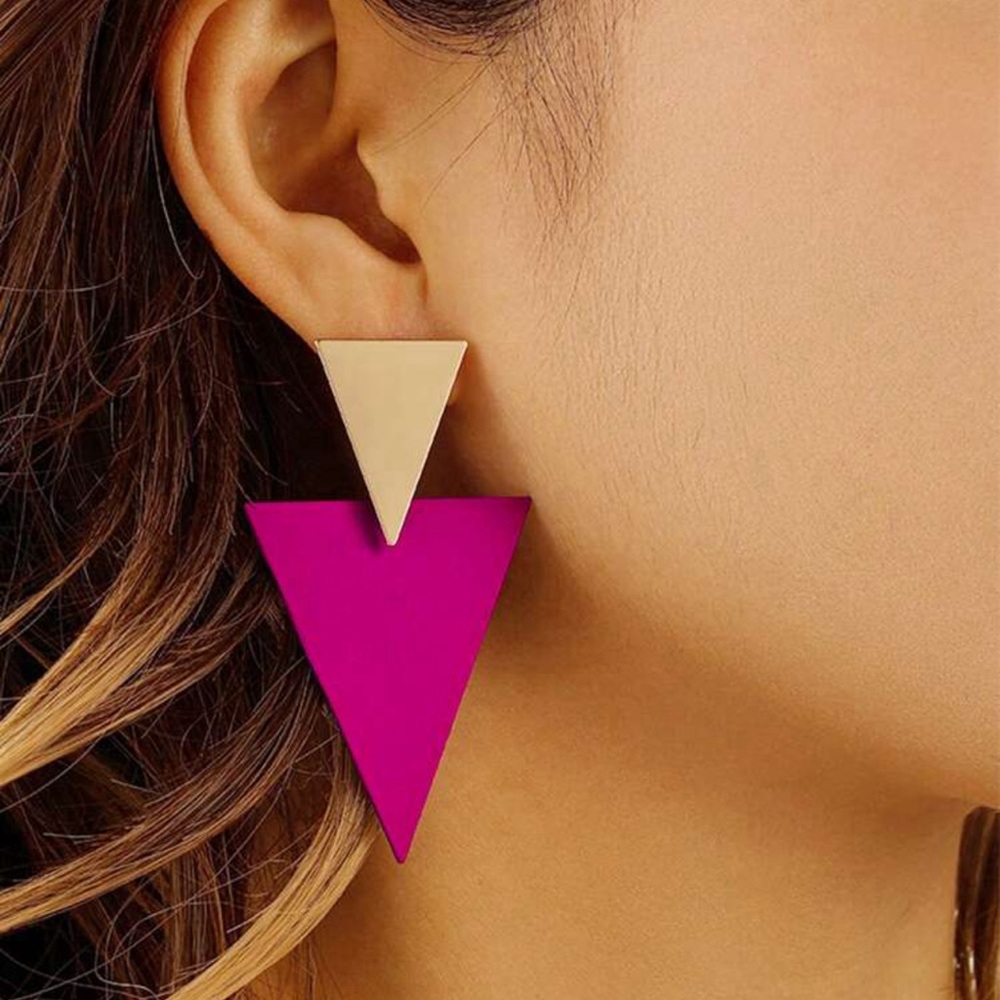 Geometric Triangle Earrings